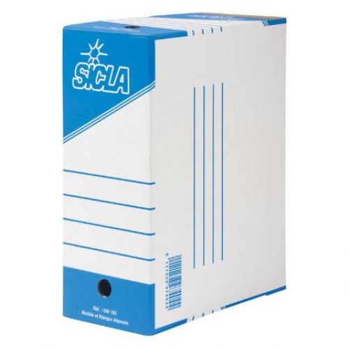 Boite d'archive cartonnée Blanc 16cm SICLA