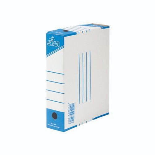 Boite d'archive cartonnée Blanc 8.5cm SICLA